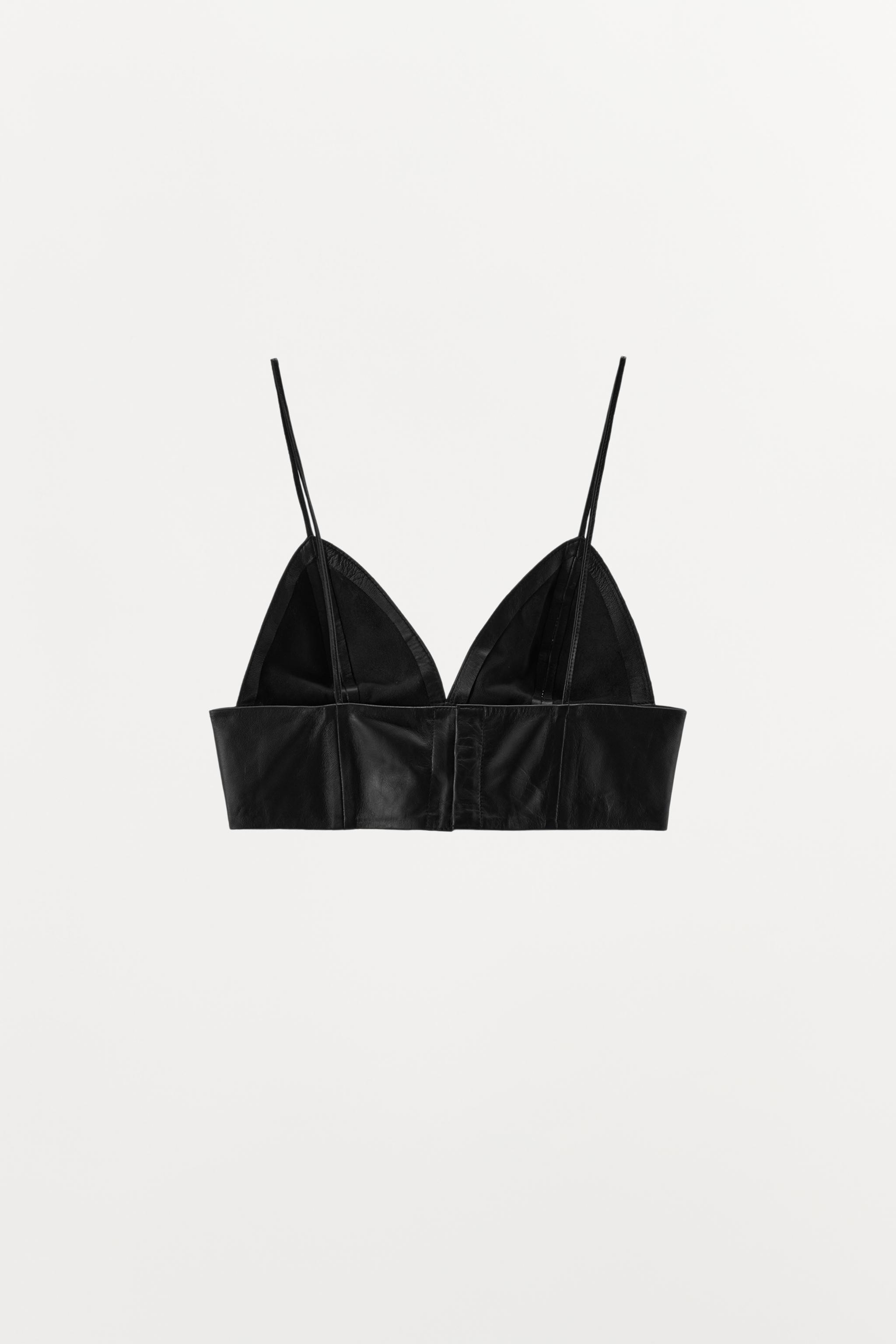 TOP TRIANGLE EN CUIR